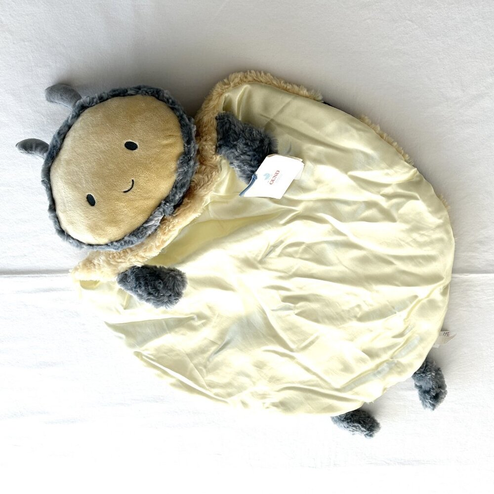 New! Baby GUND Comfy Cozy Buzzi Lovey Blanket Bee Plush Play Mat Yellow Gray NWT - Picture 5 of 7